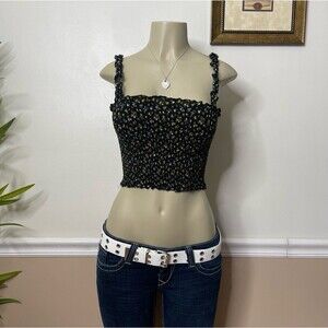 Active USA Women's Ruched Floral Crop Top